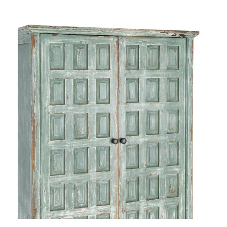 Armoire en Bois Recyclé Patiné Vert...