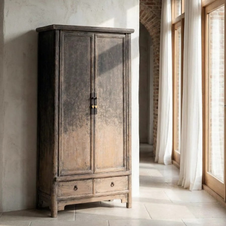 Armoire en Bois de Pin Recyclé 100 cm...