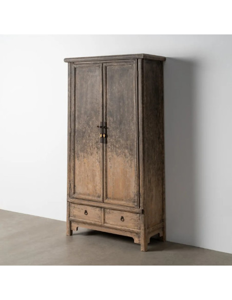 Armoire en Bois de Pin Recyclé 100 cm – Style Authentique et Élégant
