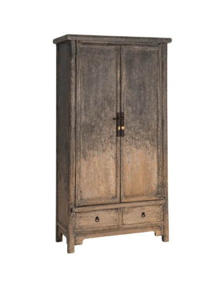 Armoire en Bois de Pin Recyclé 100 cm – Style Authentique et Élégant