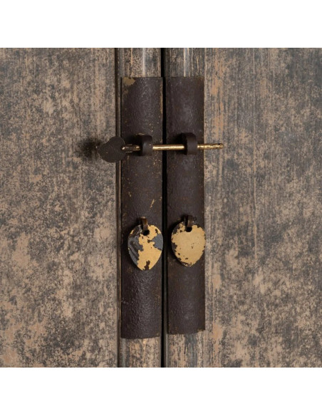 Armoire en Bois de Pin Recyclé 100 cm – Style Authentique et Élégant