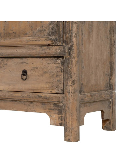 Armoire en Bois de Pin Recyclé 100 cm – Style Authentique et Élégant