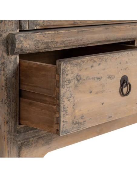 Armoire en Bois de Pin Recyclé 100 cm – Style Authentique et Élégant