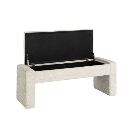 Banc Coffre de Rangement Crème 117 cm...