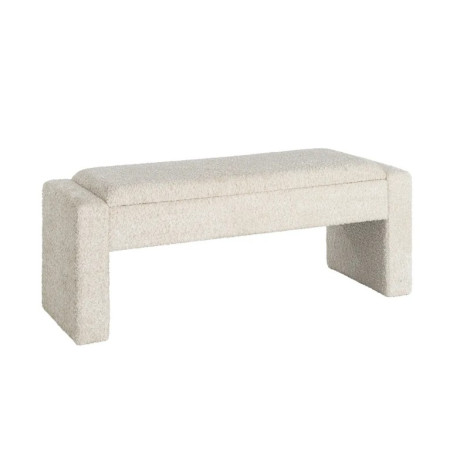 Banc Coffre de Rangement Crème 117 cm...