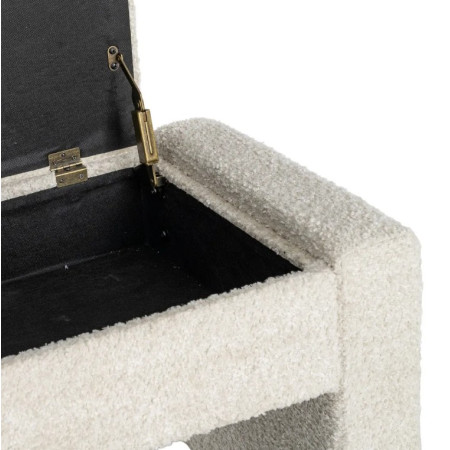 Banc Coffre de Rangement Crème 117 cm...