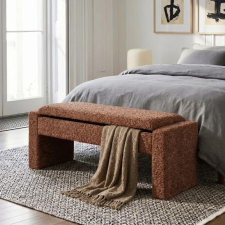 Banc Coffre de Rangement Crème 117 cm...