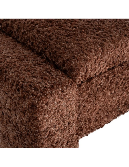 Banc Coffre de Rangement Crème 117 cm – Tissu Bouclette