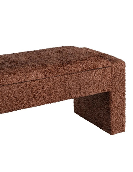 Banc Coffre de Rangement Crème 117 cm – Tissu Bouclette