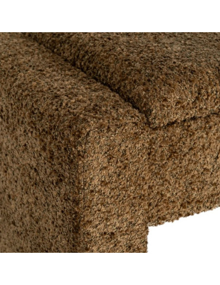 Banc Coffre de Rangement Crème 117 cm – Tissu Bouclette