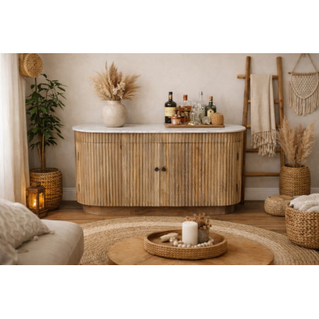 Buffet Arrondi Bois de Manguier &...