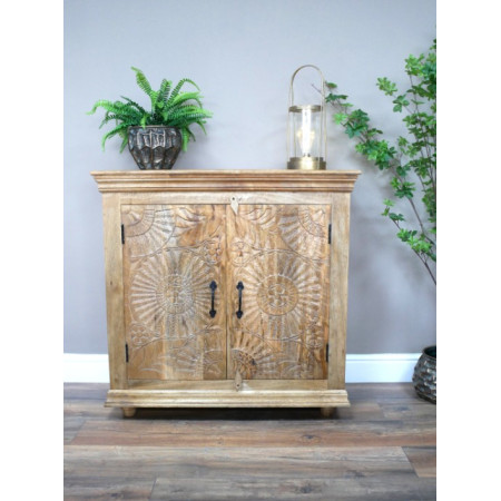 Buffet Sculpté en Bois de Manguier