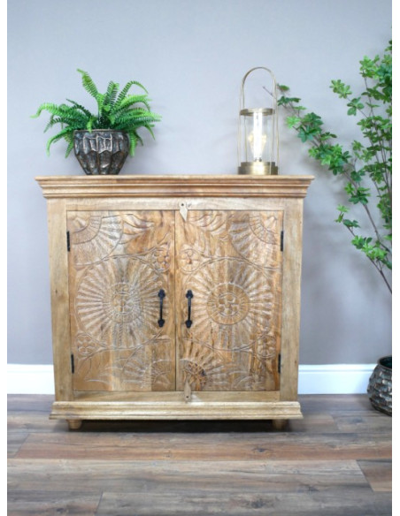 Buffet Sculpté en Bois de Manguier