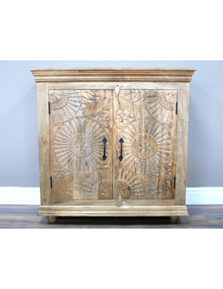 Buffet Sculpté en Bois de Manguier