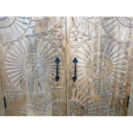 Buffet Sculpté en Bois de Manguier