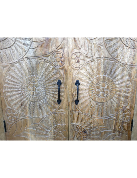 Buffet Sculpté en Bois de Manguier