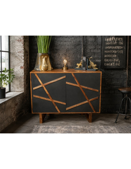 Buffet Graphique en Bois de Sheesham