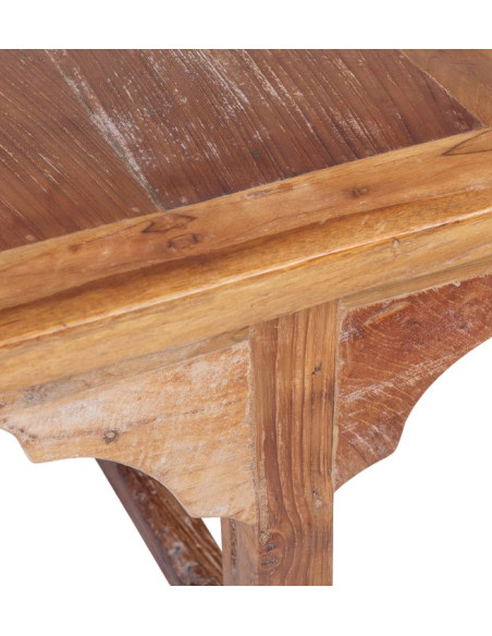 Table basse en teck naturel massif 85/130 cm
