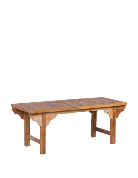 Table basse en teck naturel massif 85/130 cm