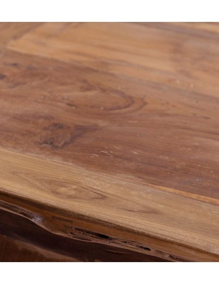 Table basse en teck naturel massif 85/130 cm