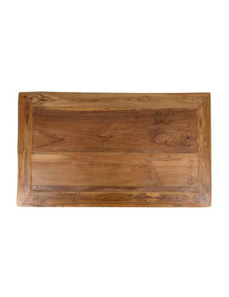 Table basse en teck naturel massif 85/130 cm