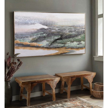 Table basse en teck naturel massif...