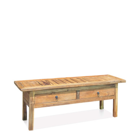 Table basse rustique en teck massif...