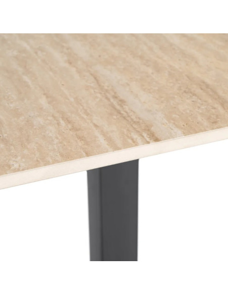 Table de restaurant Pierre fritée grise ou blanche 80 x 80 cm