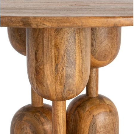 Table à Manger Ronde Totem en Bois de...