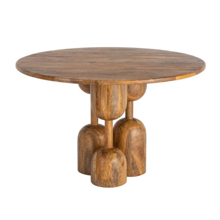 Table à Manger Ronde Totem en Bois de...