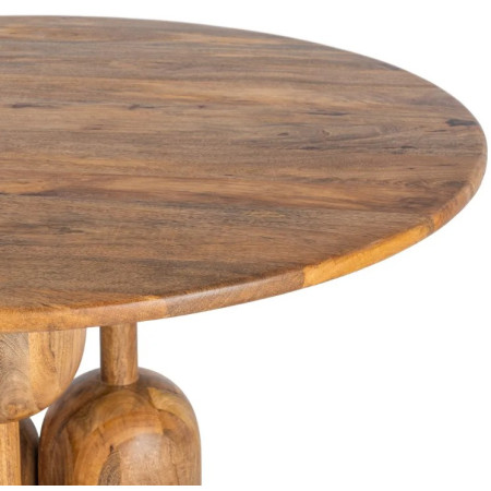 Table à Manger Ronde Totem en Bois de...