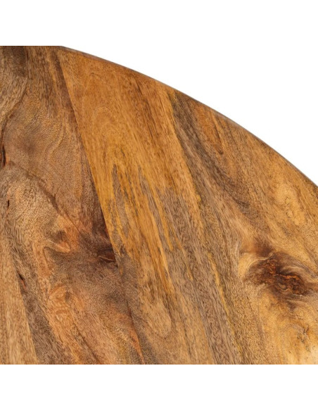 Table à Manger Ronde Totem en Bois de Manguier Ø120 cm