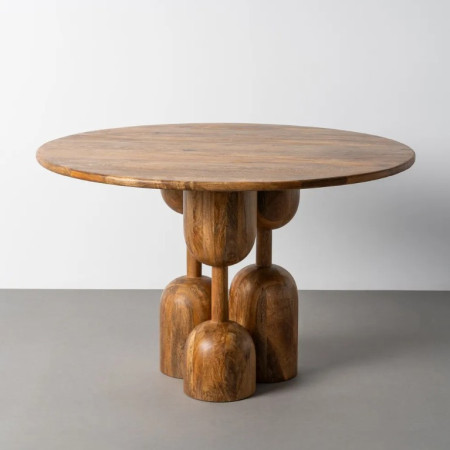 Table à Manger Ronde Totem en Bois de...