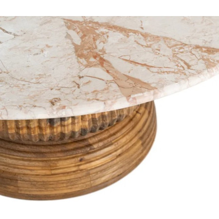 Table Basse Ronde Signature en Marbre...