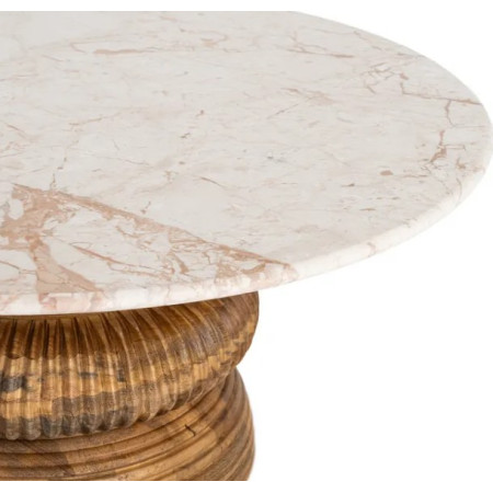 Table Basse Ronde Signature en Marbre...