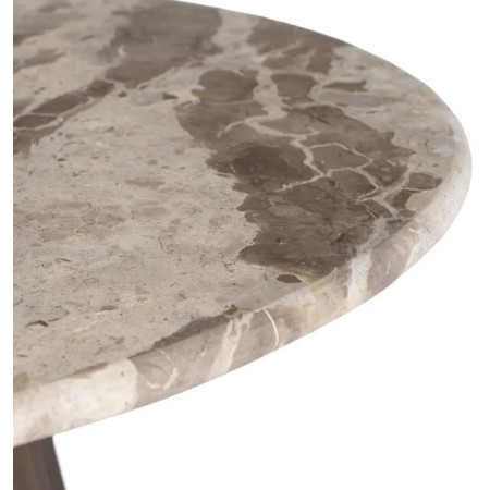 Table Basse Ronde Facettée en Marbre...