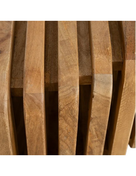 Table Basse Héli en Bois de Manguier avec Rangement