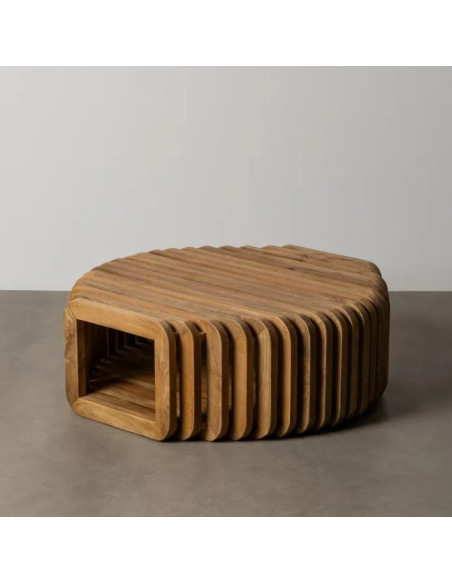 Table Basse Héli en Bois de Manguier avec Rangement