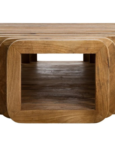 Table Basse Héli en Bois de Manguier avec Rangement