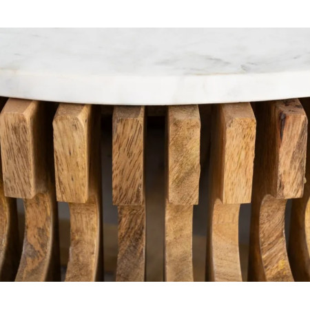 Table Basse Ronde Graphique en Marbre...