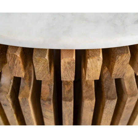 Table Basse Ronde Graphique en Marbre...