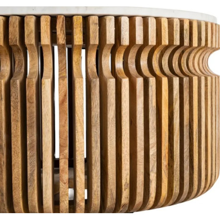 Table Basse Ronde Graphique en Marbre...