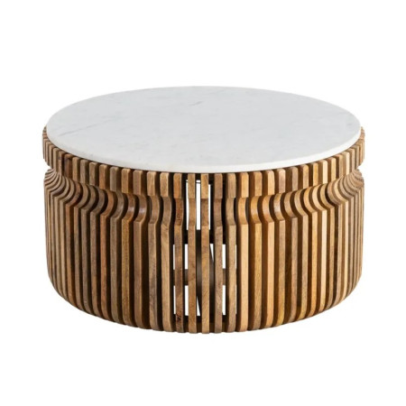 Table Basse Ronde Graphique en Marbre...