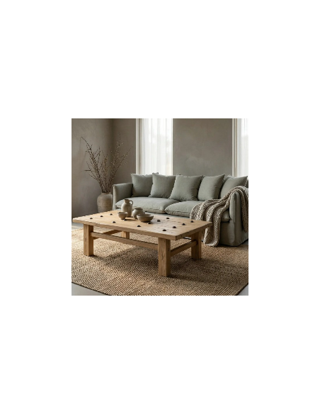 Table Basse Rectangulaire en Bois de Pin 173 cm