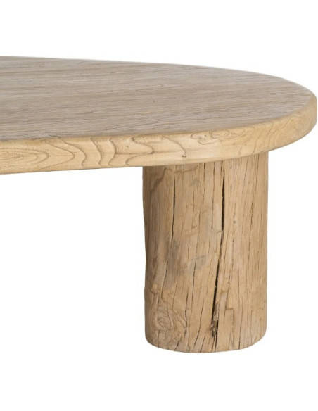 Table Basse Organique en Orme Recyclé 170 cm