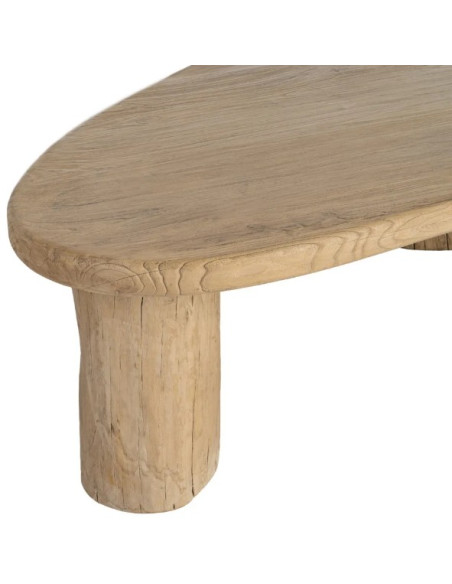 Table Basse Organique en Orme Recyclé 170 cm