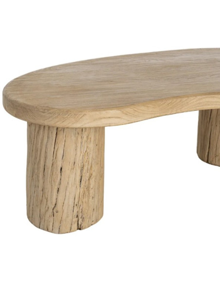 Table Basse Organique en Orme Recyclé 127 cm