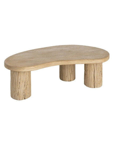 Table Basse Organique en Orme Recyclé 127 cm