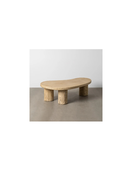Table Basse Organique en Orme Recyclé 127 cm