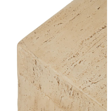 Table d'Appoint Effet Pierre Beige